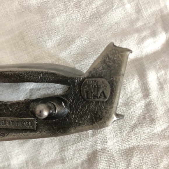 Vtg 1980 J718 Airplane Belt Buckle - Picture 5 of 12